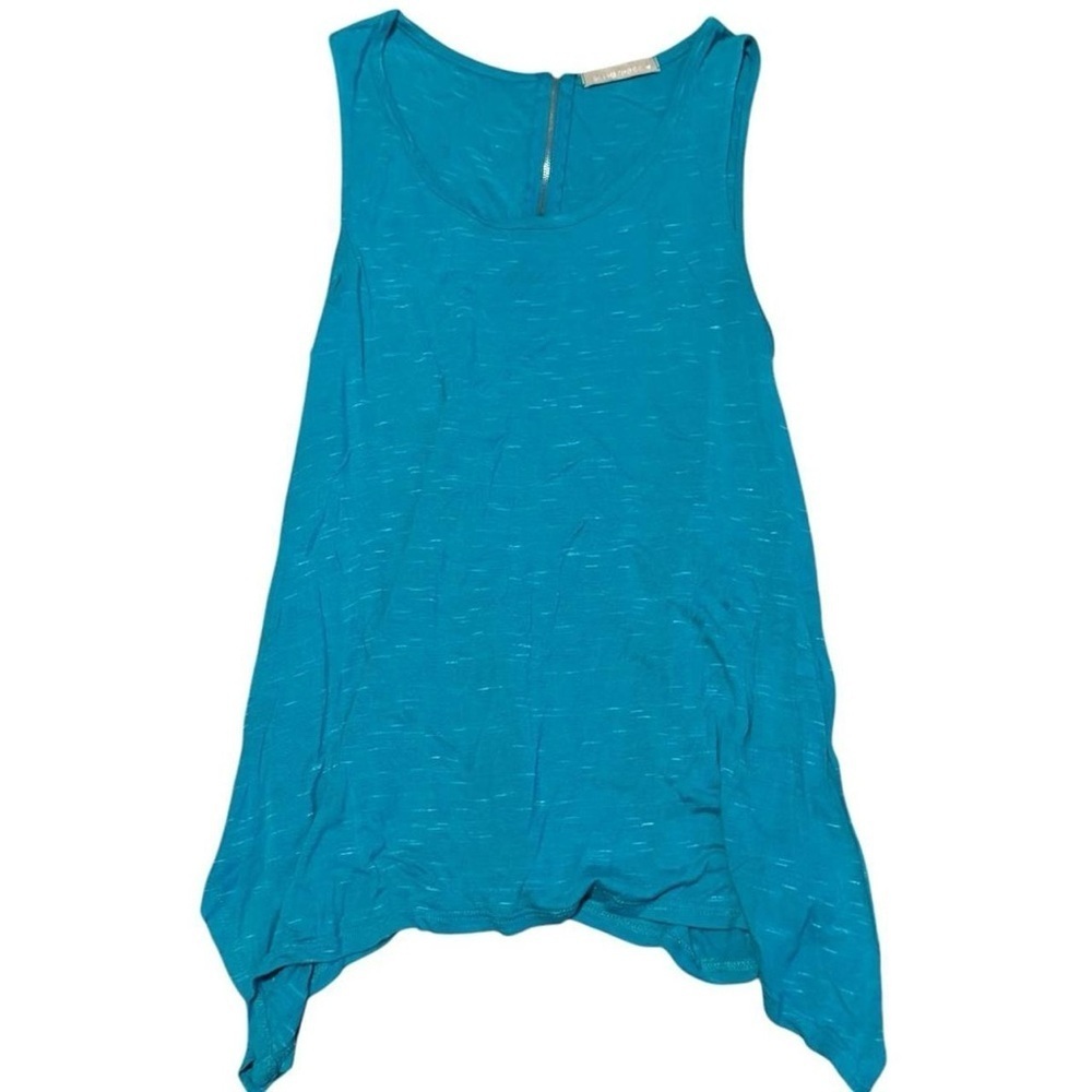 Olivia Moon Blue Asymmetrical Tank Top